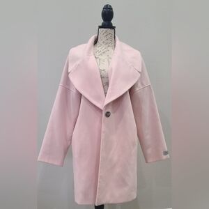 Calvin Klein Pale Pink Single-Button Trench Coat
